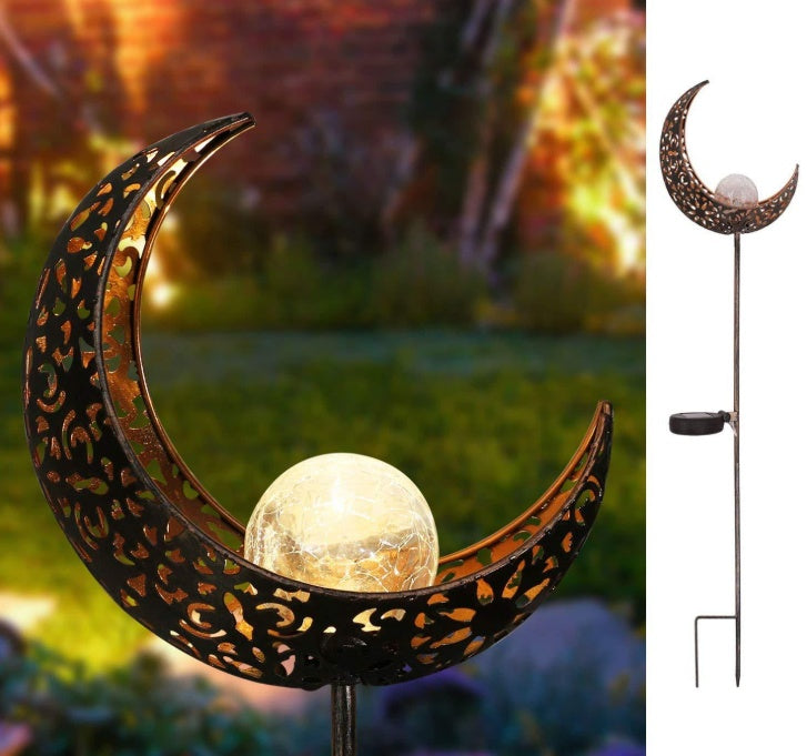 LED Solar Flame Light Metal