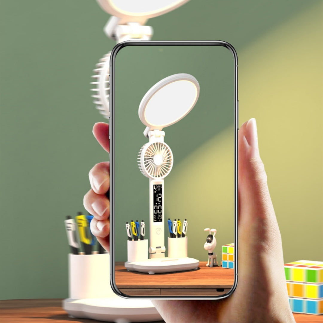 Clock Table Lamp USB Chargeable