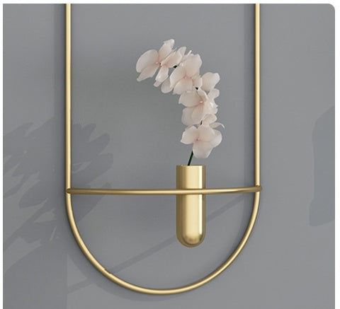 3D Metal Round Candlestick Wall Mounted Crafts