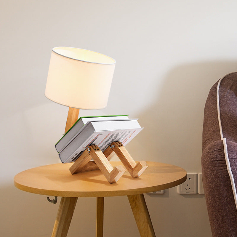 Desk Lamp Cloth Goods Solid Wood