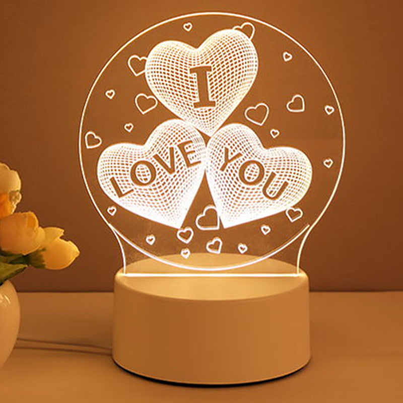 3D Lamp Acrylic USB LED Night