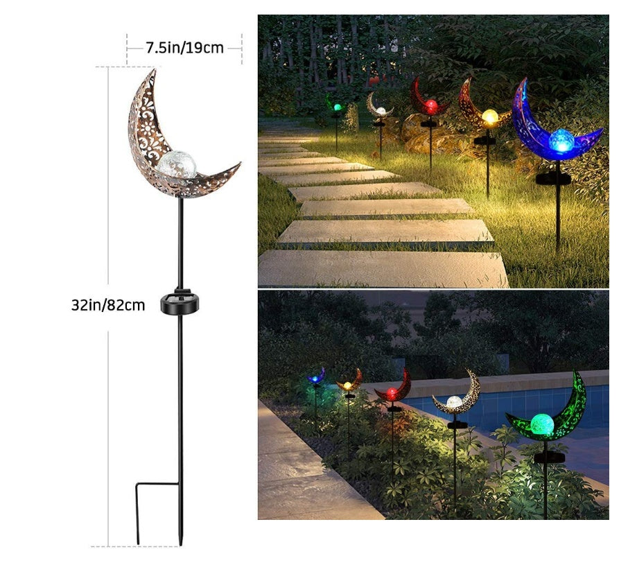LED Solar Flame Light Metal