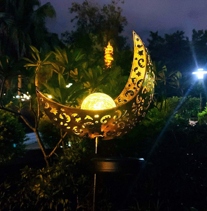LED Solar Flame Light Metal