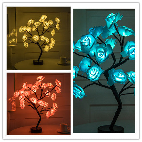 Rose Flower Lamp USB Battery