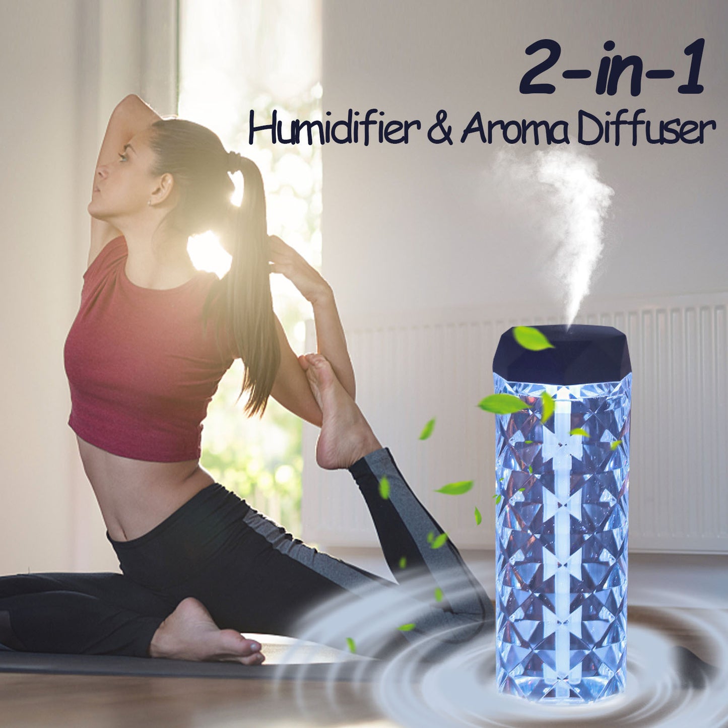 Crystal Lamp Air Humidifier Color Night Light