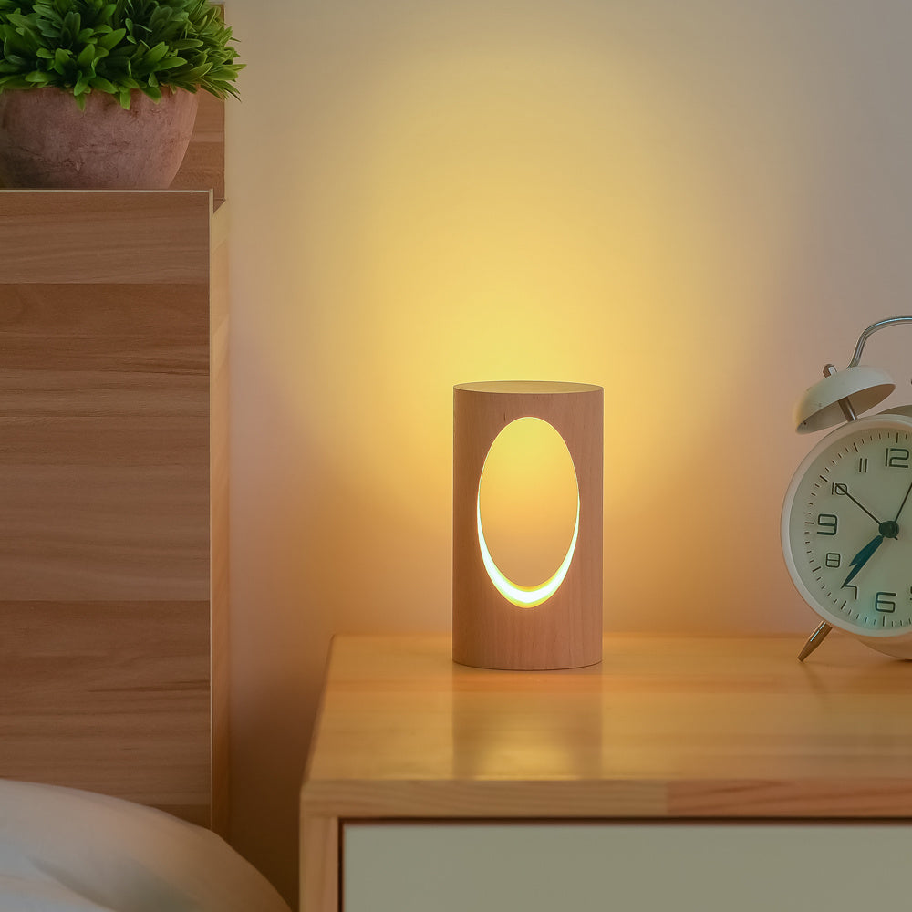 Solid wood reading lamp
