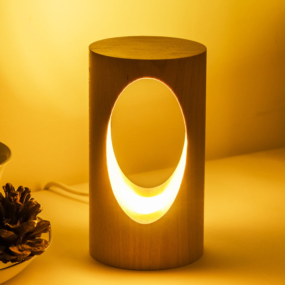 Solid wood reading lamp