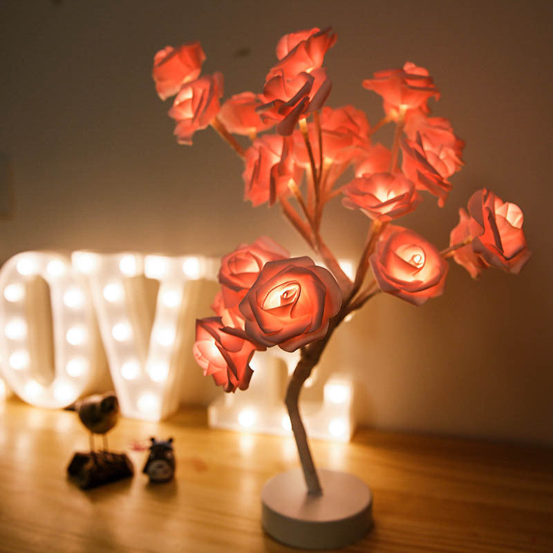 Rose Flower Lamp USB Battery