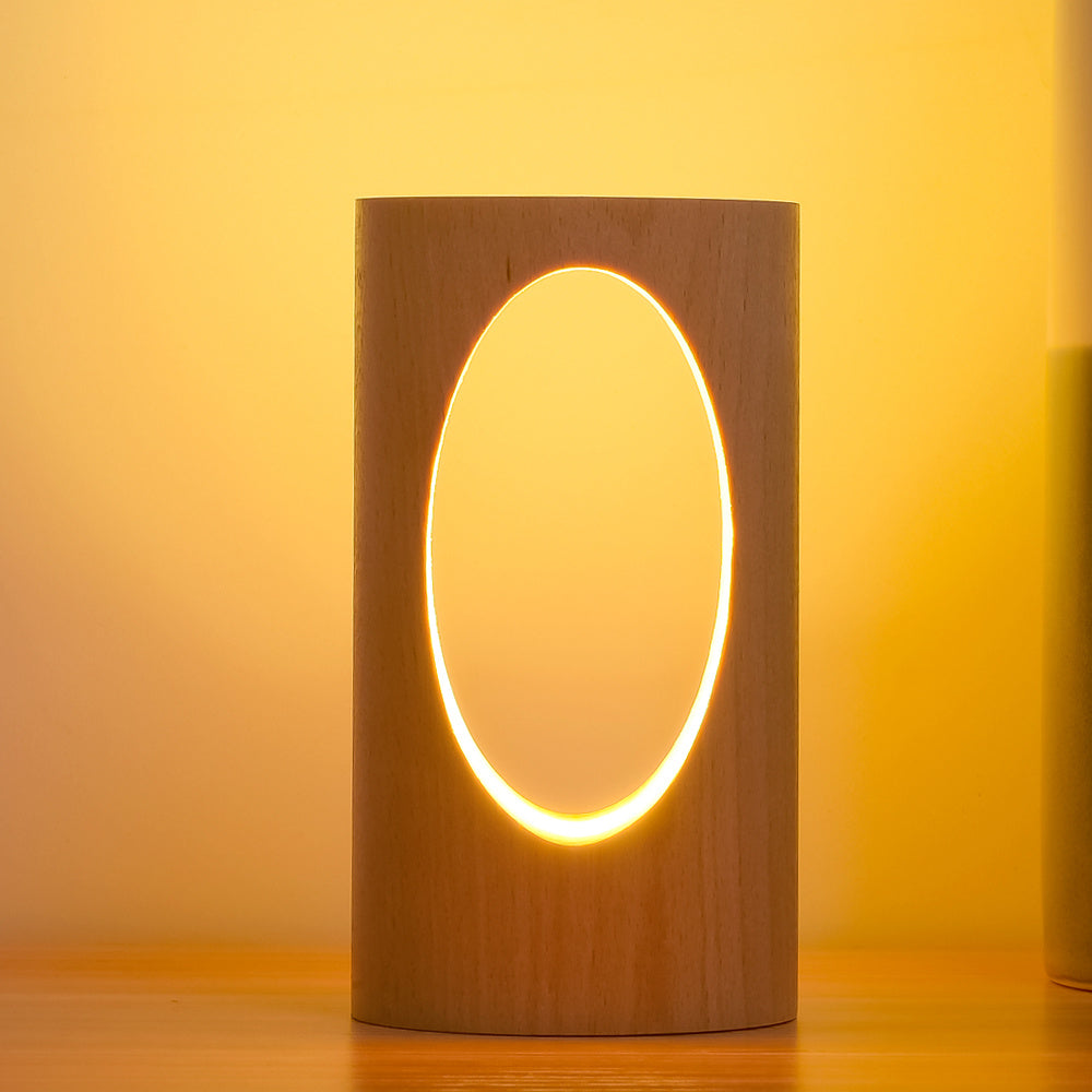 Solid wood reading lamp