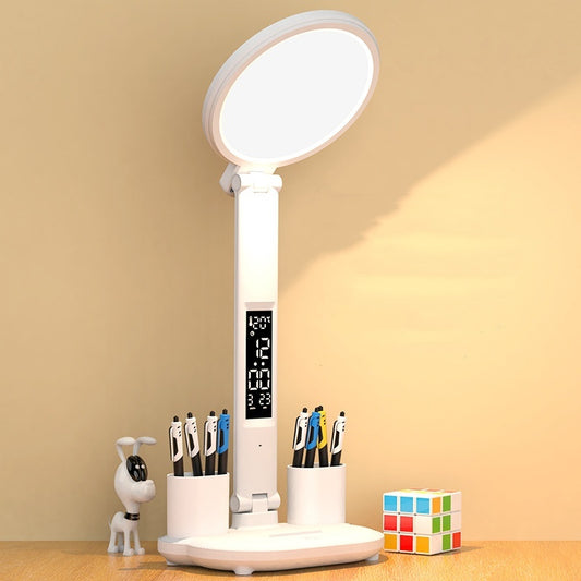 Clock Table Lamp USB Chargeable