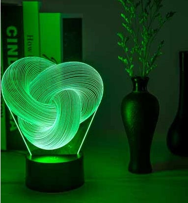 Twist Abstract LED 3D Table Lamp