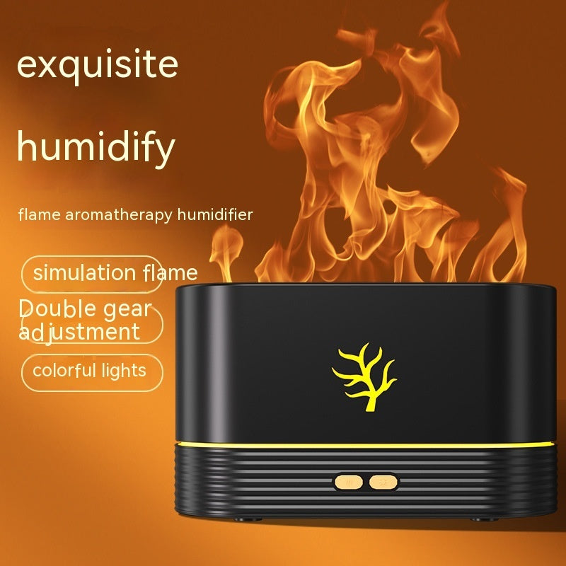 Flame Humidifier USB Smart Timing LED