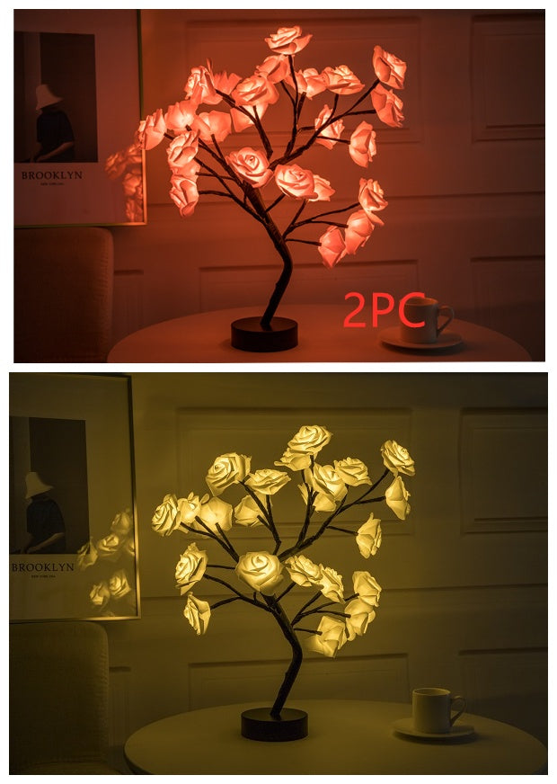 Rose Flower Lamp USB Battery