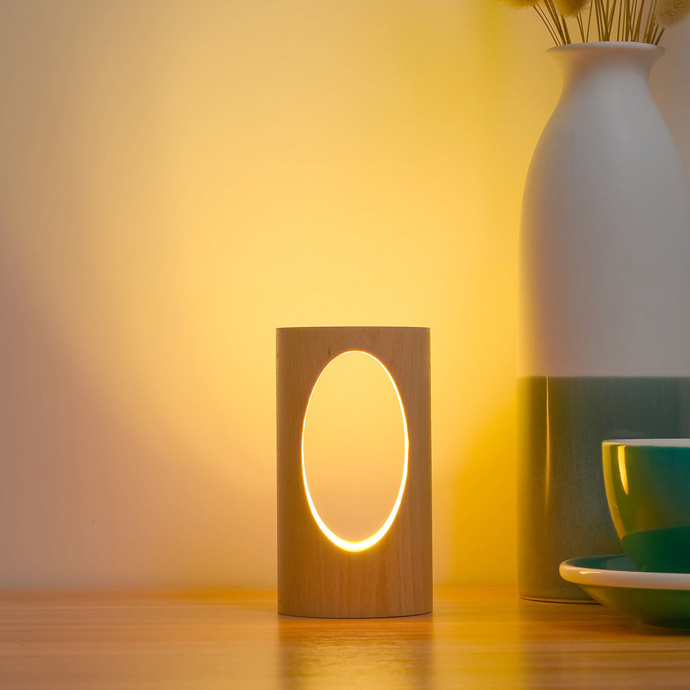 Solid wood reading lamp