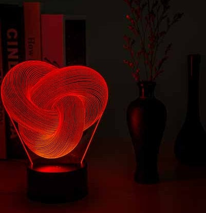 Twist Abstract LED 3D Table Lamp