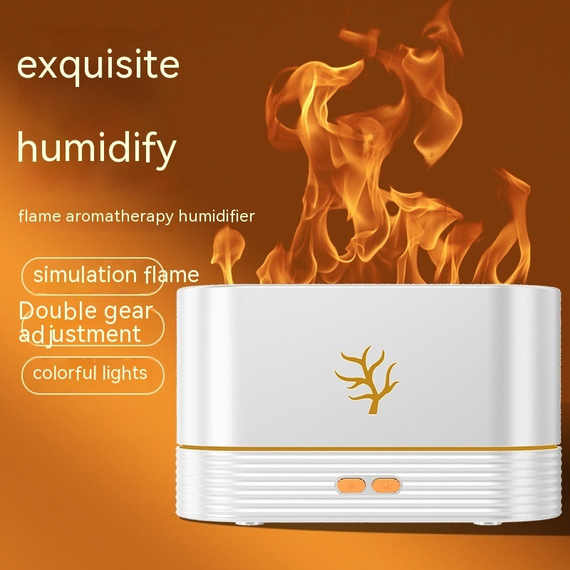 Flame Humidifier USB Smart Timing LED