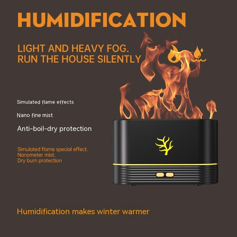 Flame Humidifier USB Smart Timing LED