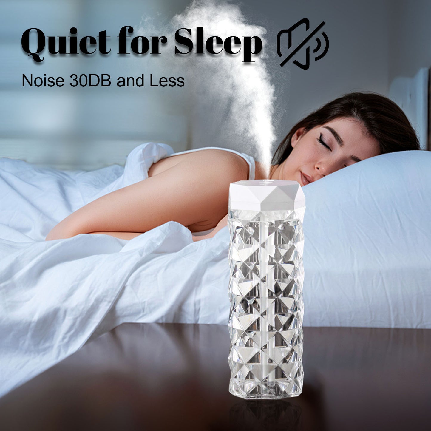 Crystal Lamp Air Humidifier Color Night Light