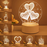 3D Lamp Acrylic USB LED Night