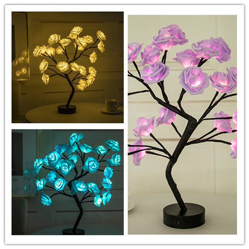 Rose Flower Lamp USB Battery