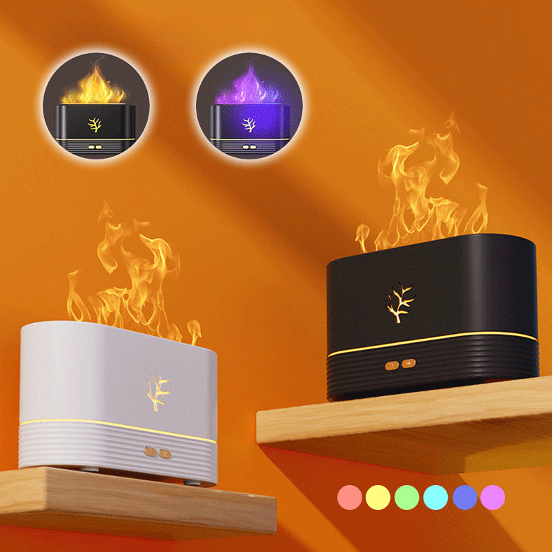 Flame Humidifier USB Smart Timing LED