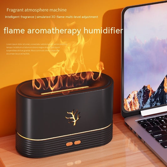 Flame Humidifier USB Smart Timing LED