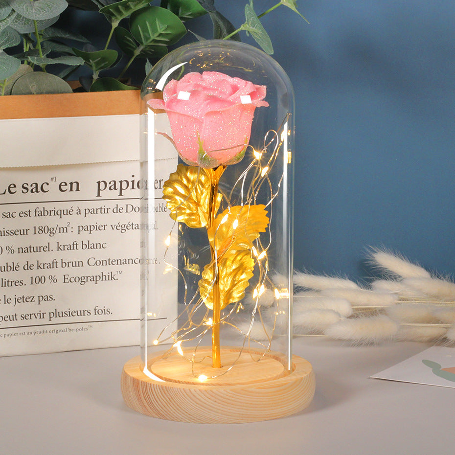 Flowers LED Light In Glass