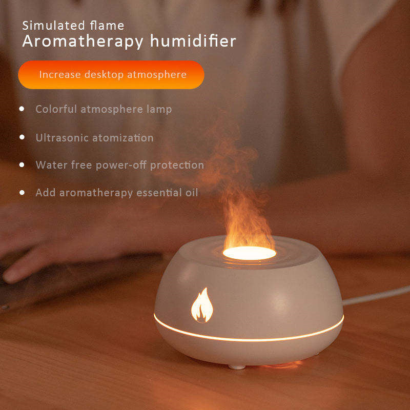 Flame Aromatherapy Diffuser 7 Colors Light