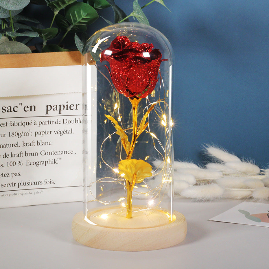 Flowers LED Light In Glass